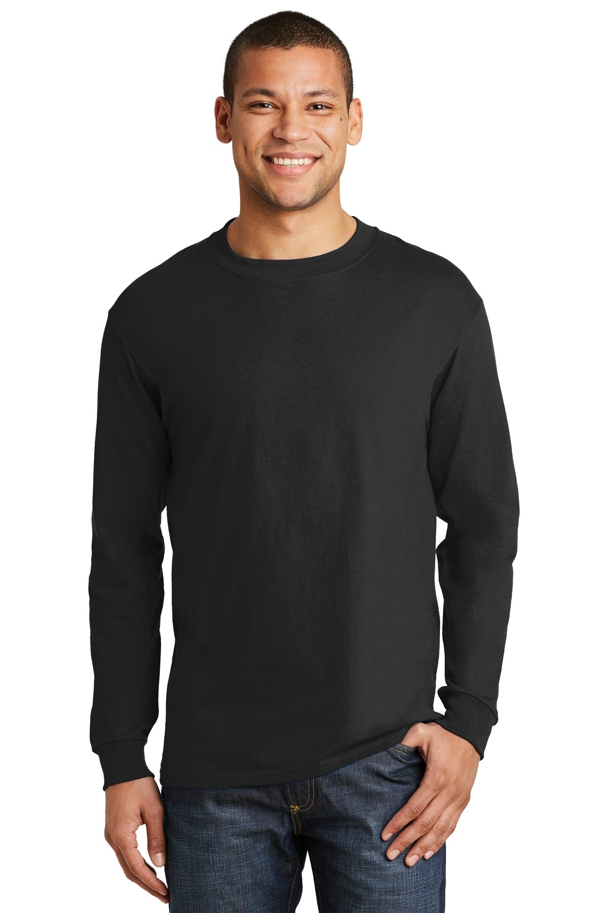 West Side Corvette ClubHanes® Beefy-T® - 100% Cotton Long Sleeve T-Shirt. 5186