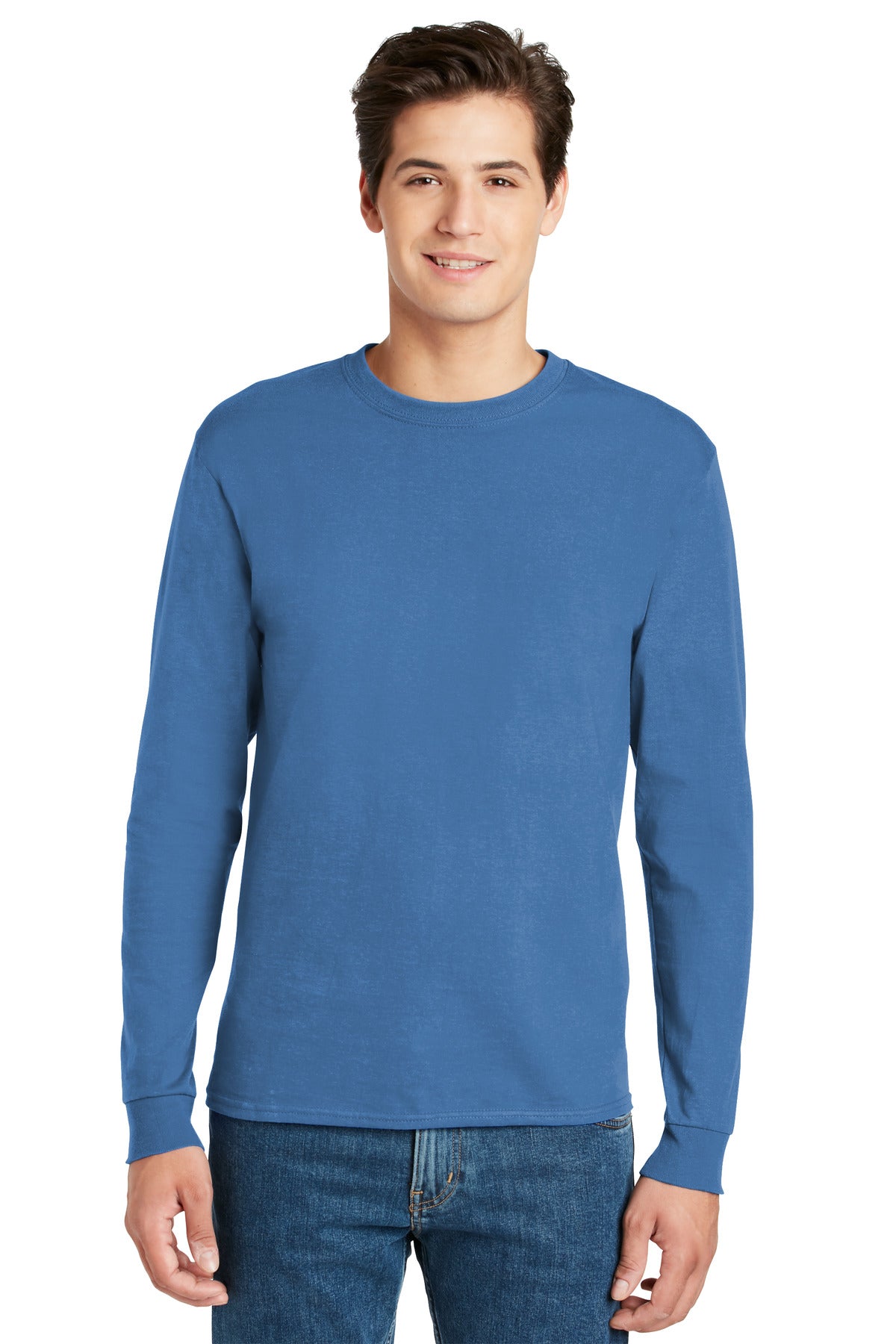 Hanes® - Authentic 100% Cotton Long Sleeve T-Shirt. 5586