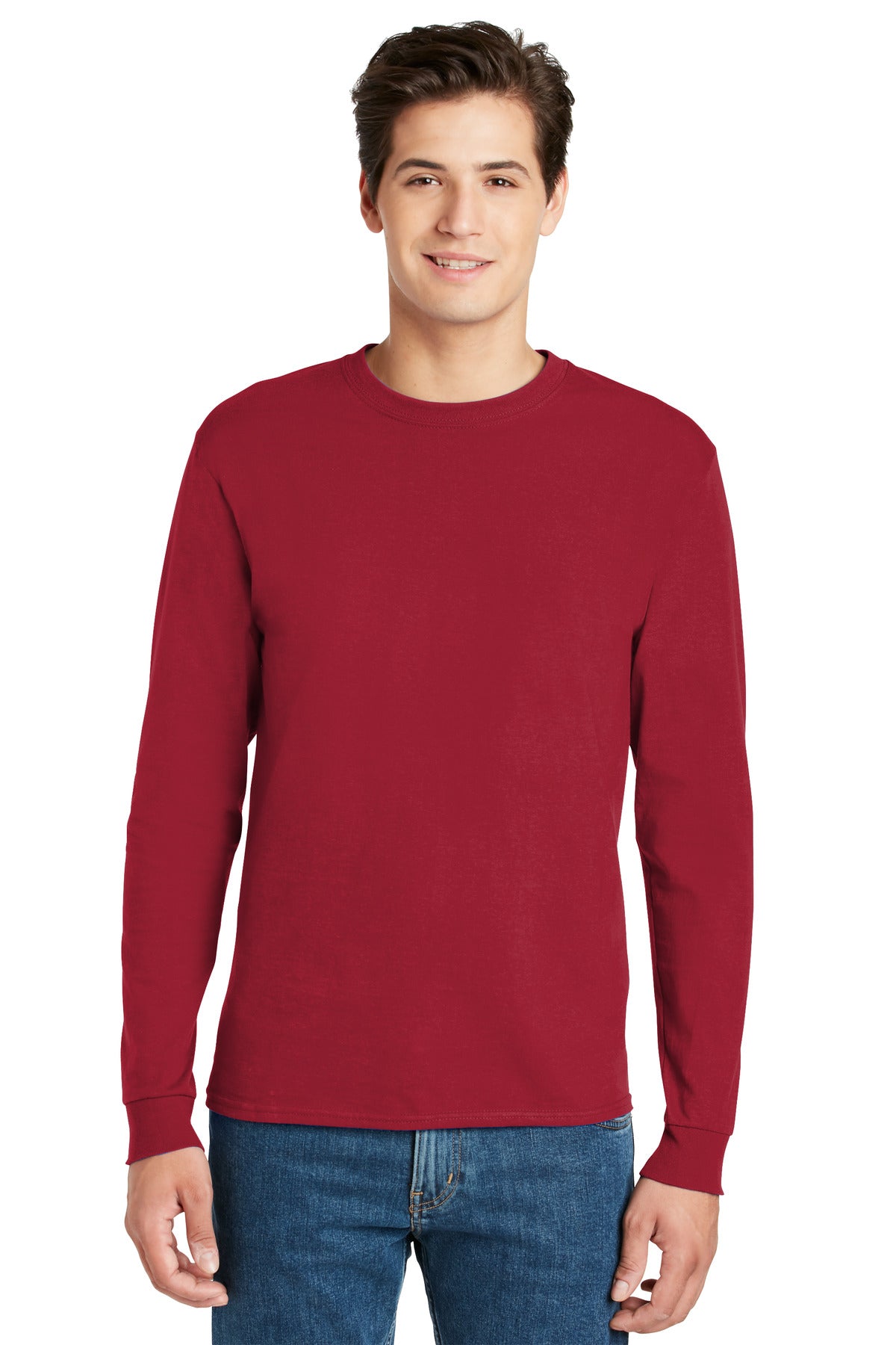 Hanes® - Authentic 100% Cotton Long Sleeve T-Shirt. 5586