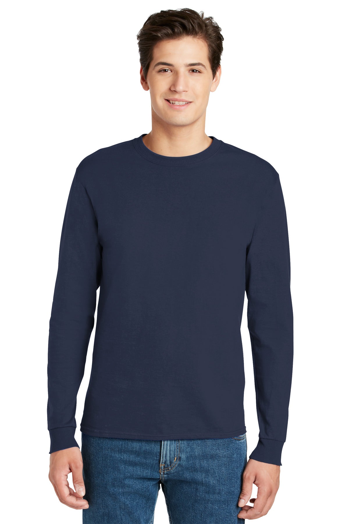 Hanes® - Authentic 100% Cotton Long Sleeve T-Shirt. 5586