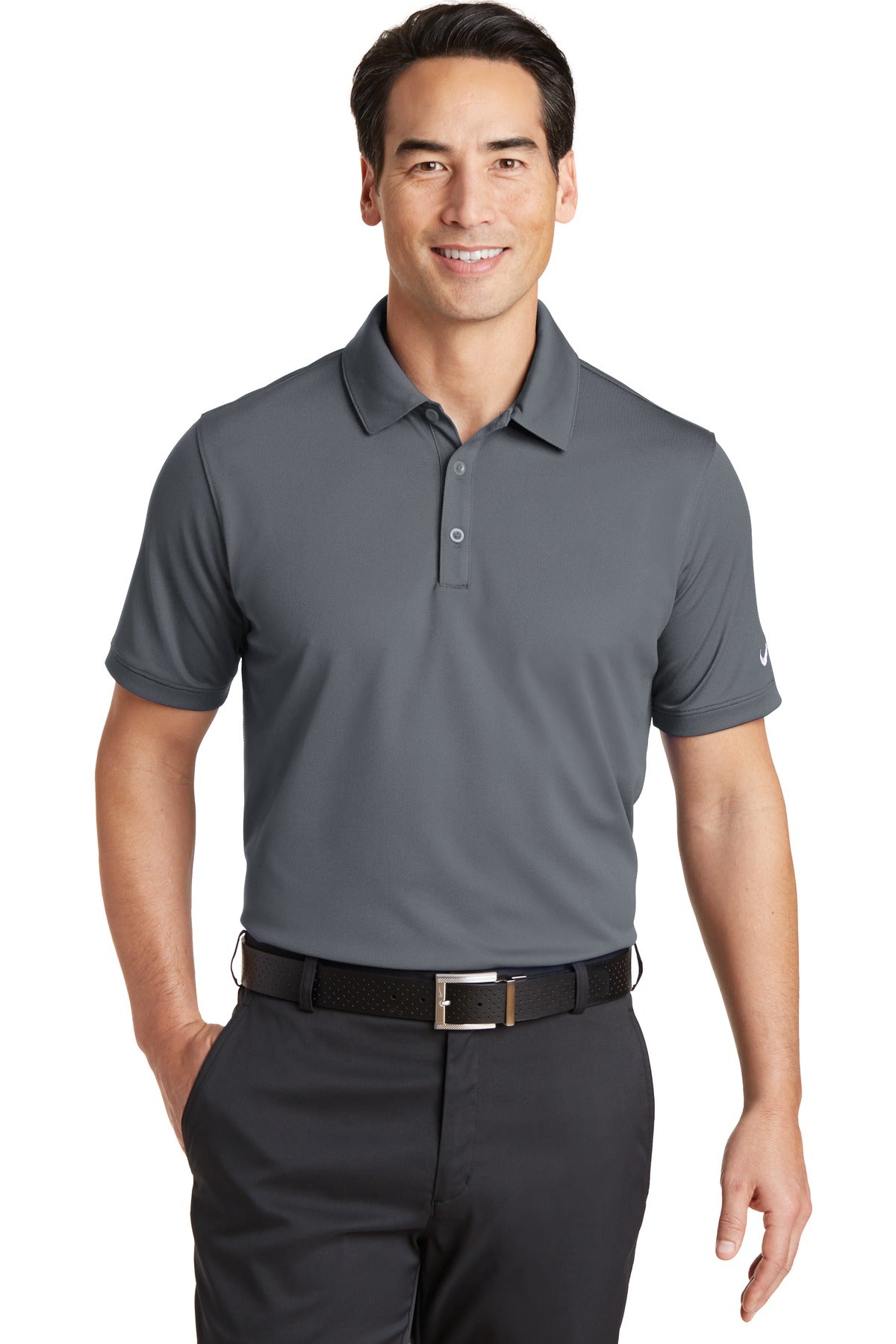 Next LevelNike Dri-FIT Solid Icon Pique Modern Fit Polo. 746099