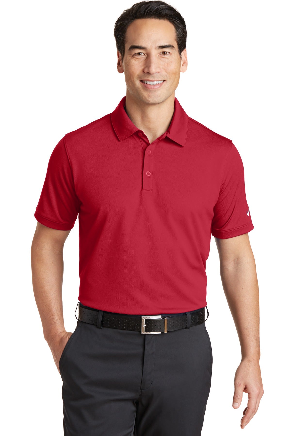 Next LevelNike Dri-FIT Solid Icon Pique Modern Fit Polo. 746099