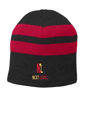 Next LevelPort & Company® Fleece-Lined Striped Beanie Cap. C922