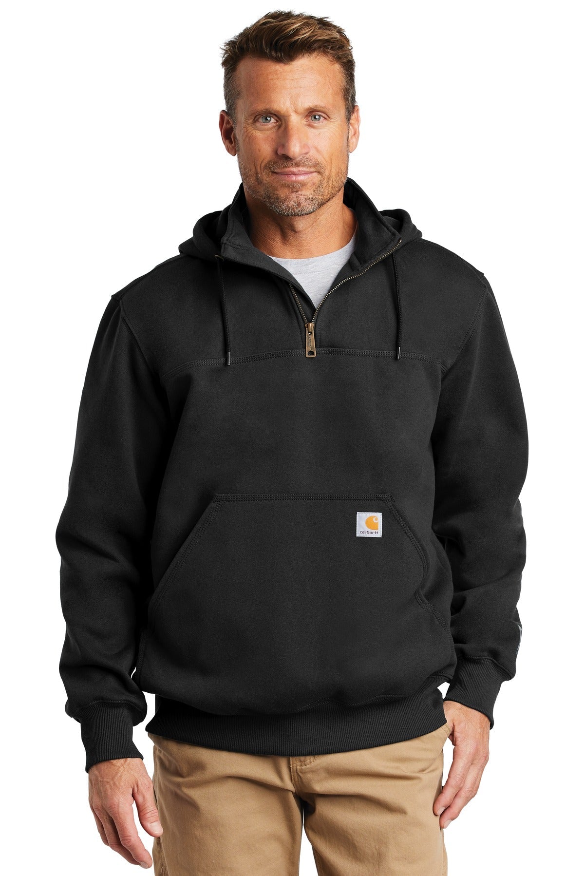 HBA Carhartt ® Rain Defender ® Paxton Heavyweight Hooded Zip Mock Sweatshirt. CT100617