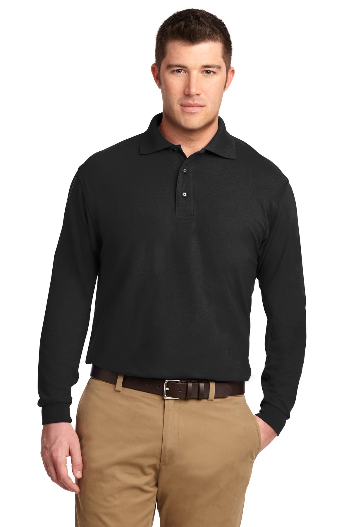 CCI ApparelPort Authority® Silk Touch™ Long Sleeve Polo. K500LS