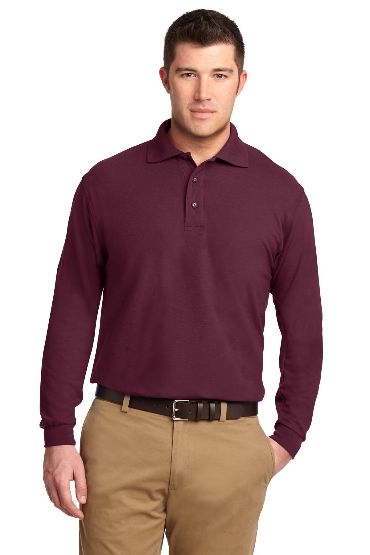 CCI ApparelPort Authority® Silk Touch™ Long Sleeve Polo. K500LS
