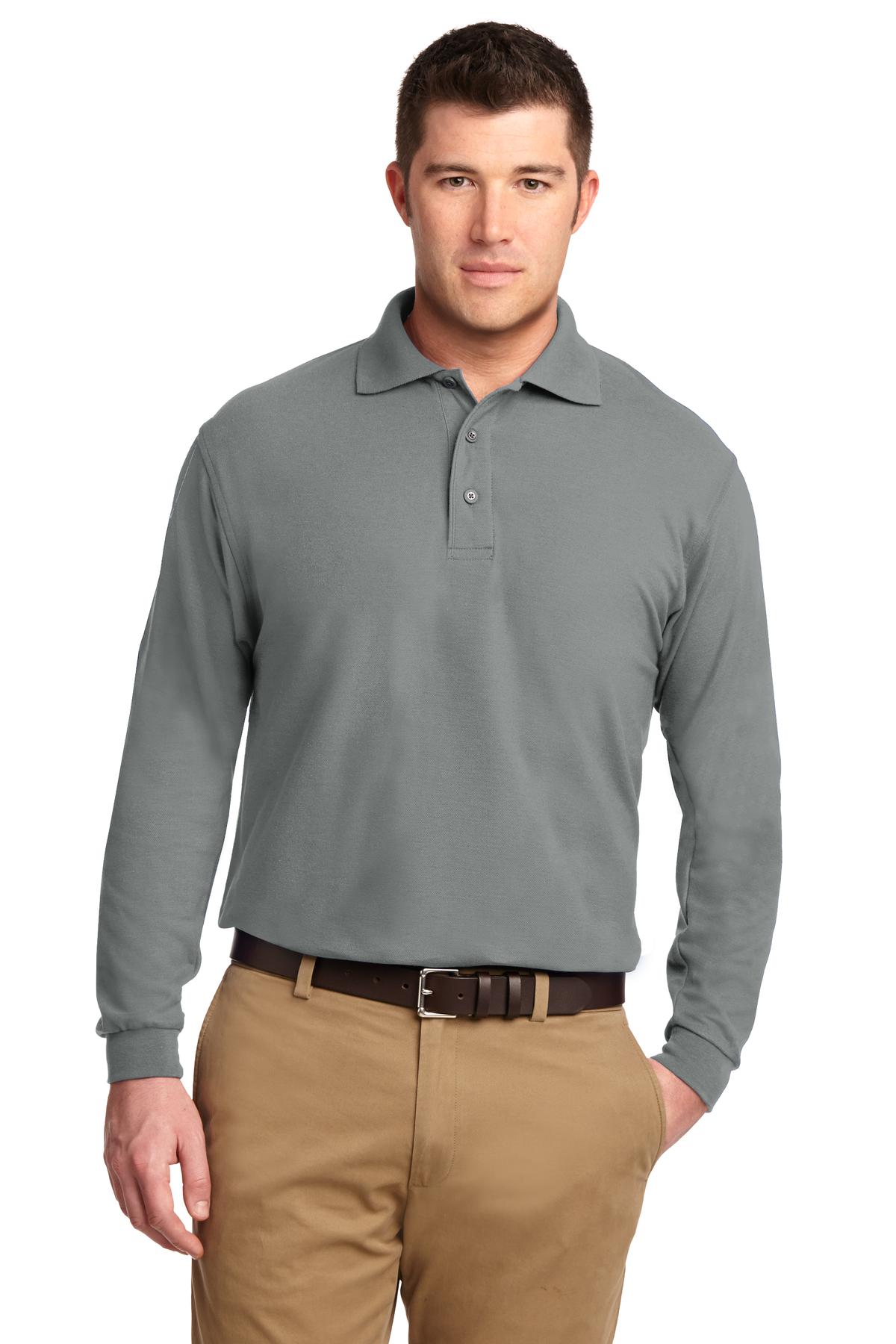 CCI ApparelPort Authority® Silk Touch™ Long Sleeve Polo. K500LS