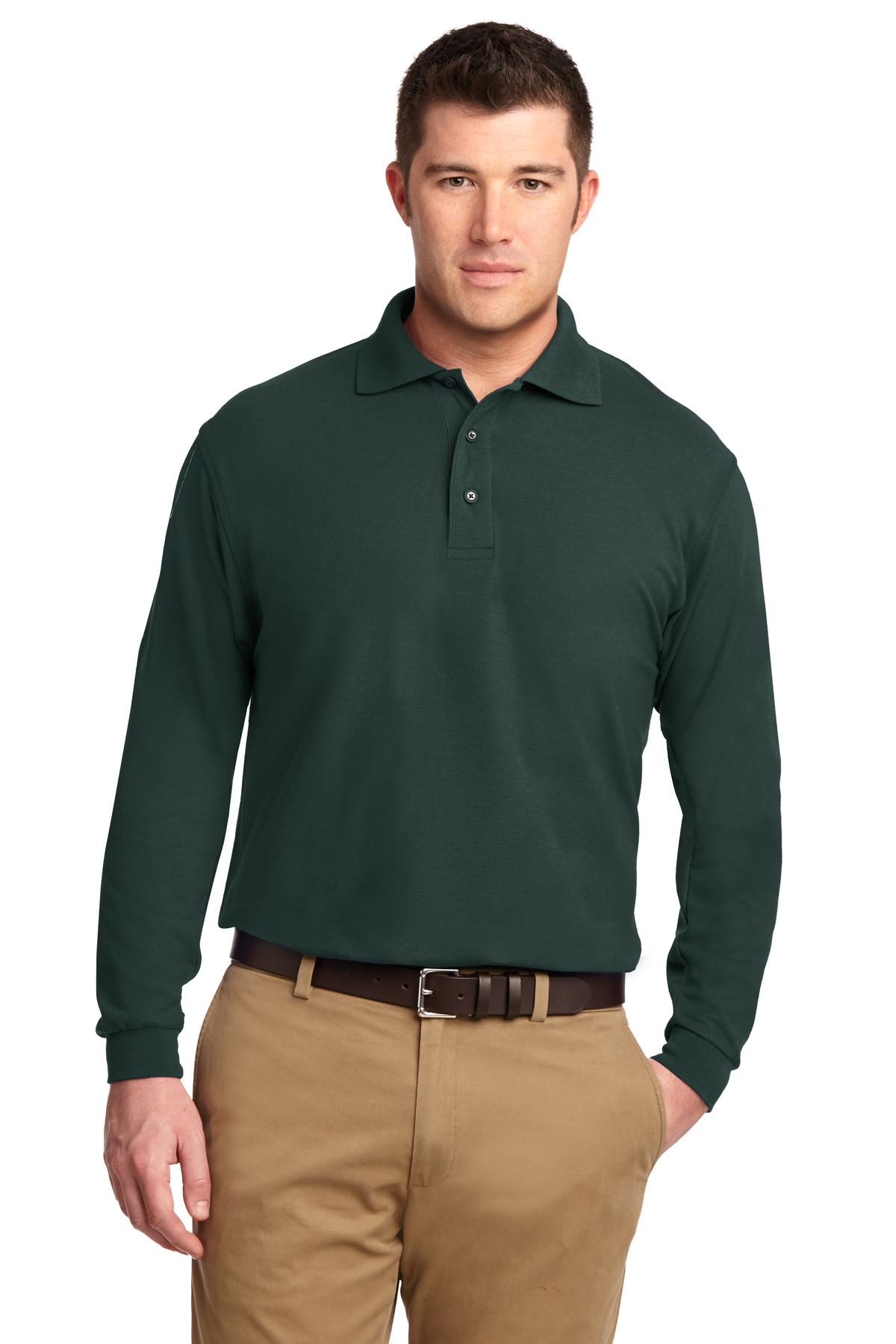 CCI ApparelPort Authority® Silk Touch™ Long Sleeve Polo. K500LS