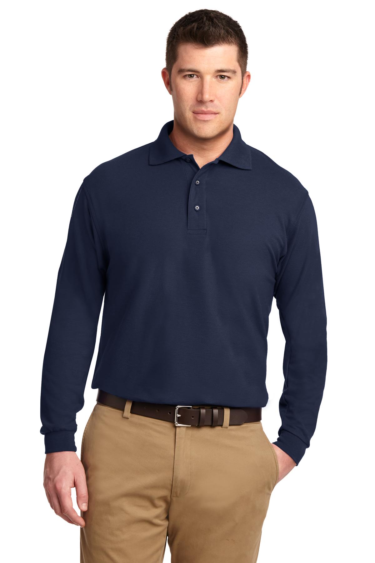 CCI ApparelPort Authority® Silk Touch™ Long Sleeve Polo. K500LS