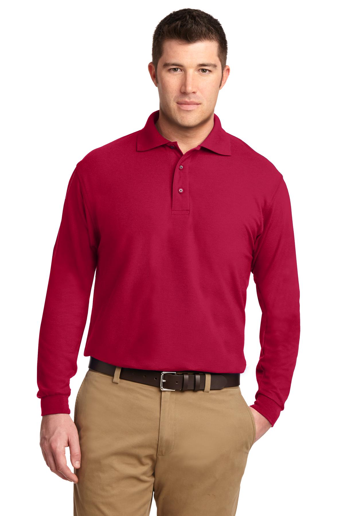 CCI ApparelPort Authority® Silk Touch™ Long Sleeve Polo. K500LS