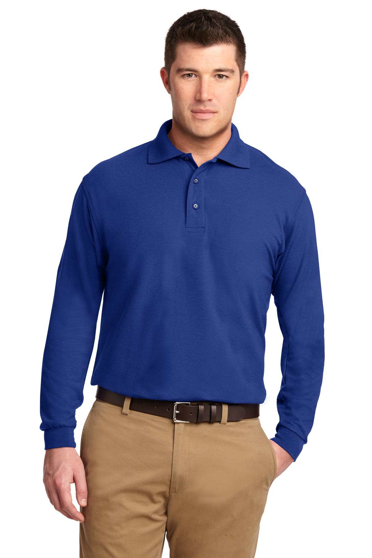 CCI ApparelPort Authority® Silk Touch™ Long Sleeve Polo. K500LS