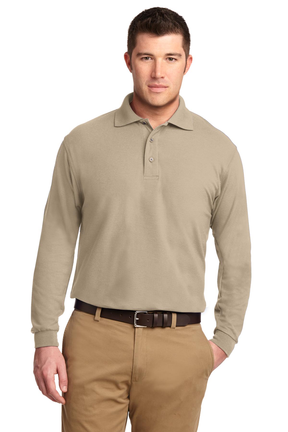 CCI ApparelPort Authority® Silk Touch™ Long Sleeve Polo. K500LS