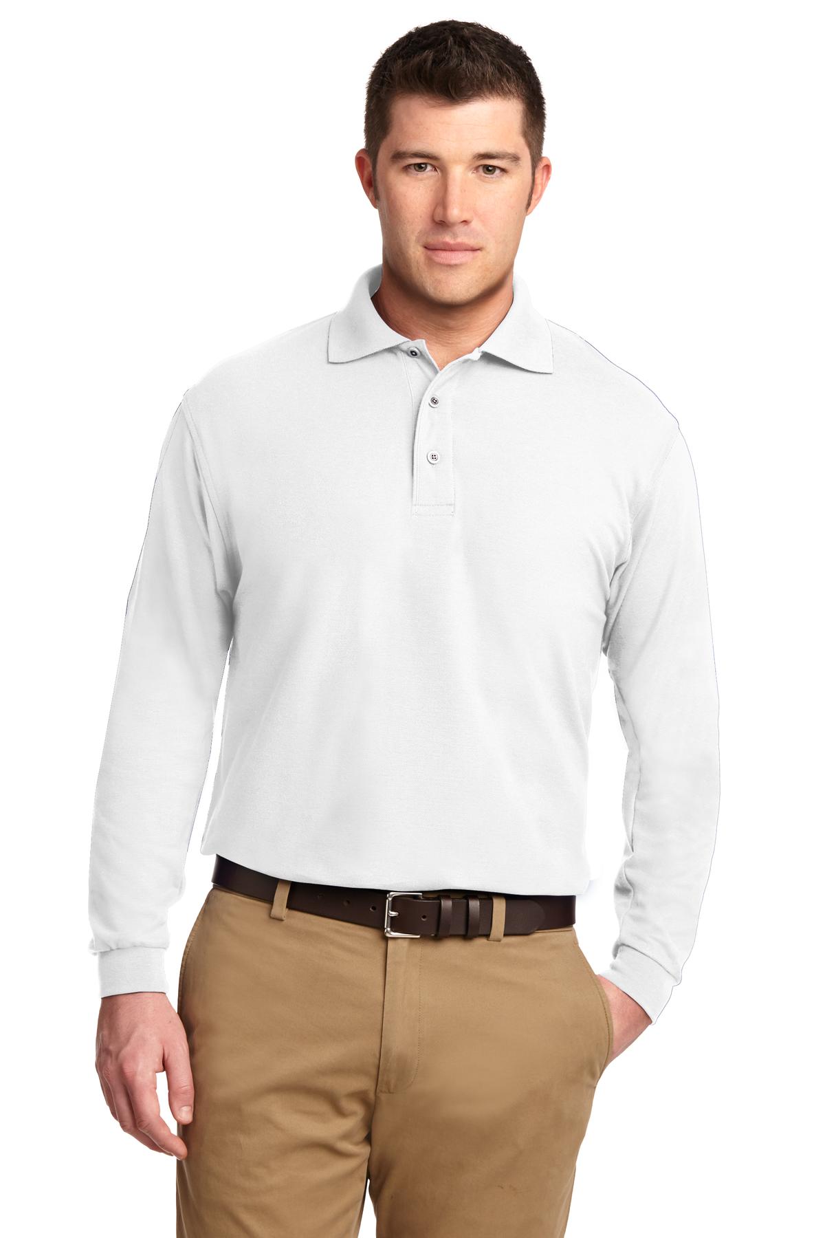 CCI ApparelPort Authority® Silk Touch™ Long Sleeve Polo. K500LS