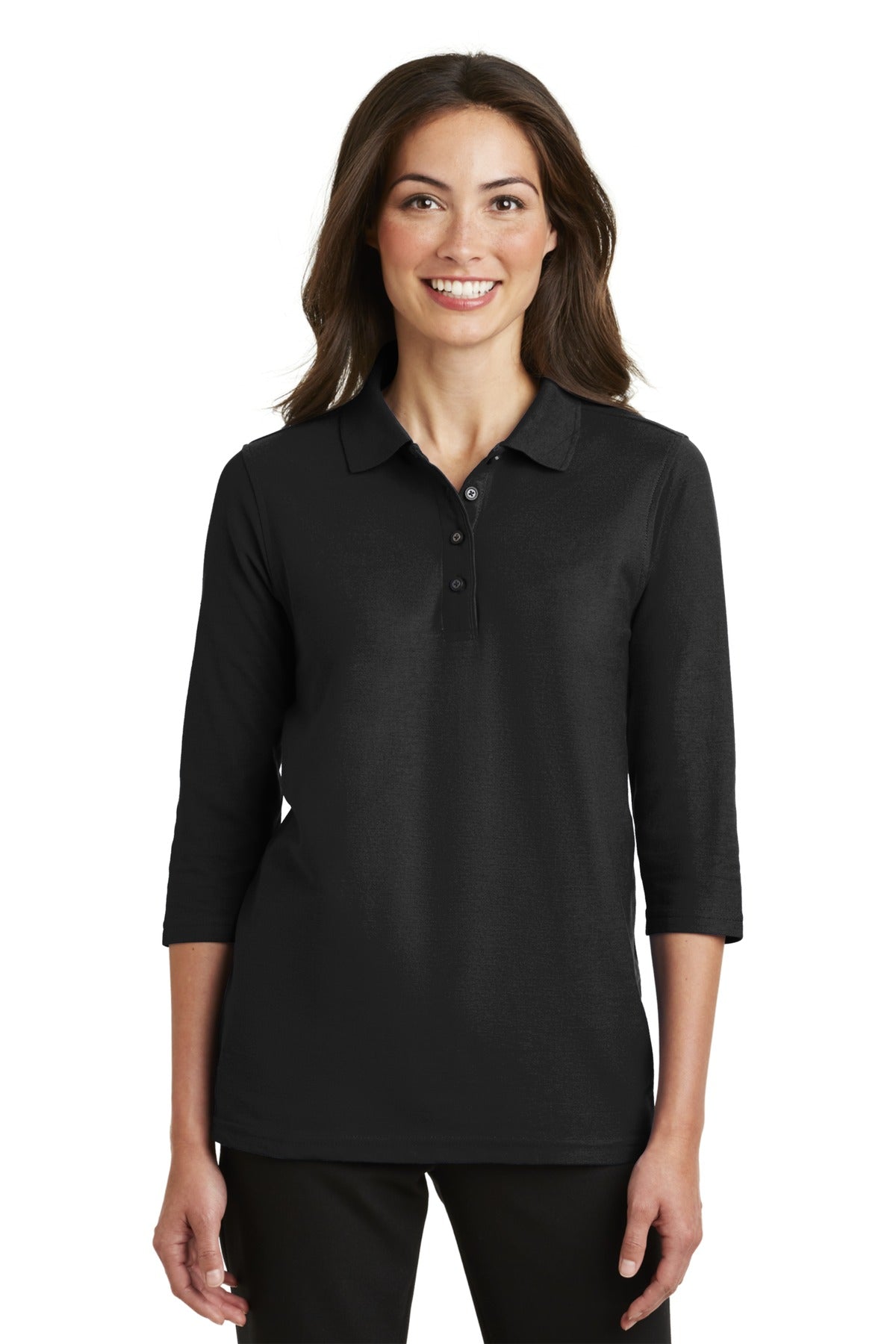 CCI ApparelPort Authority® Ladies Silk Touch™ 3/4-Sleeve Polo. L562