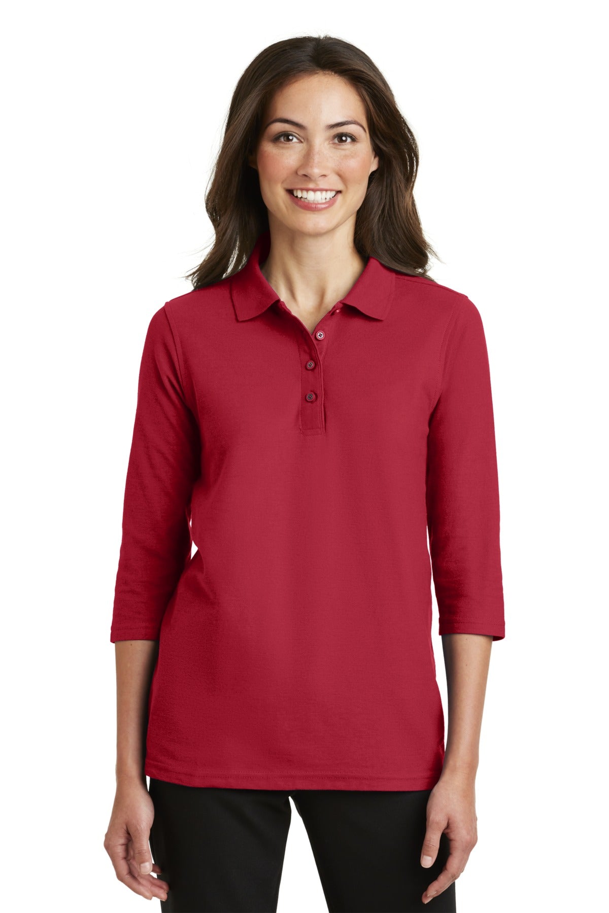 CCI ApparelPort Authority® Ladies Silk Touch™ 3/4-Sleeve Polo. L562