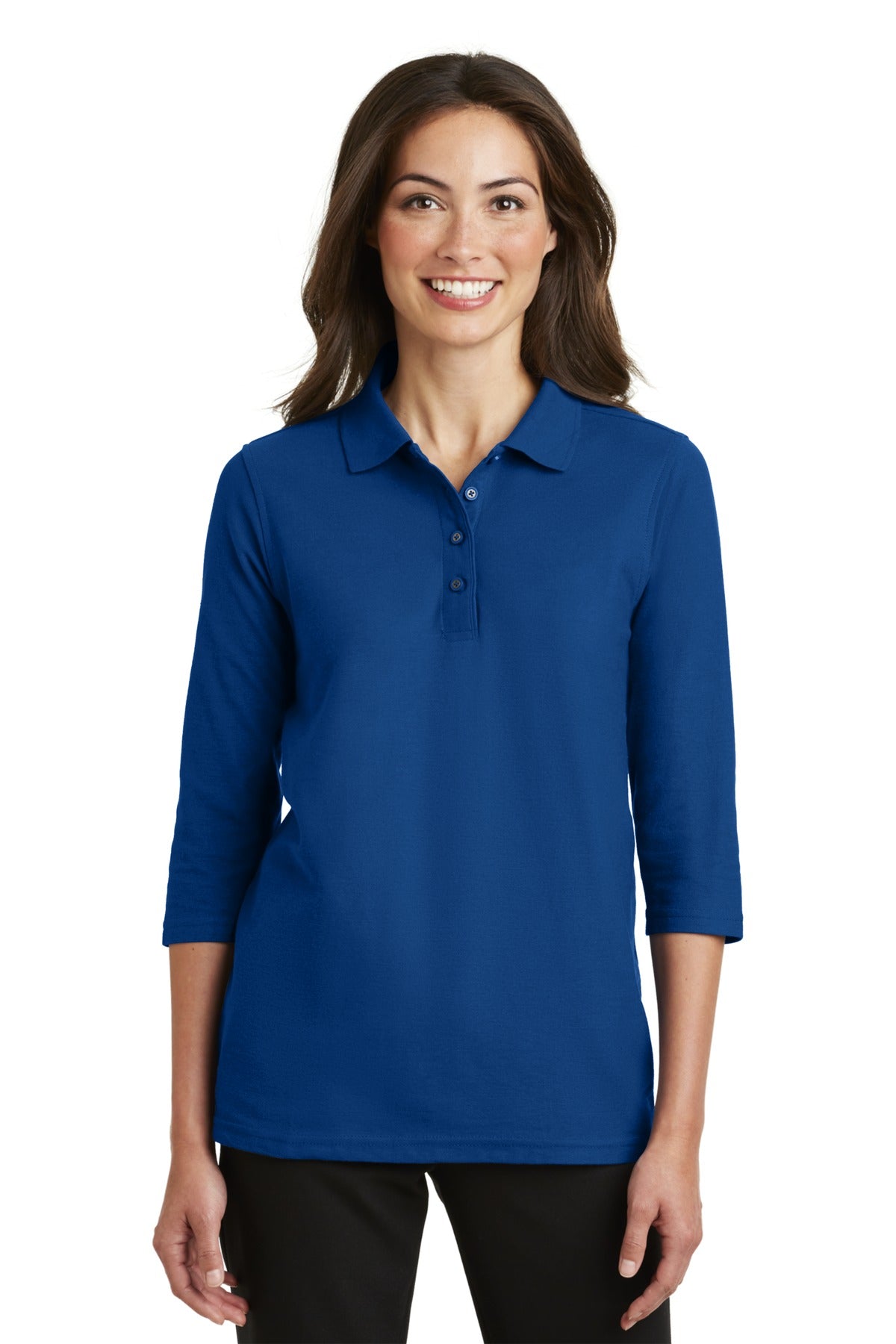 CCI ApparelPort Authority® Ladies Silk Touch™ 3/4-Sleeve Polo. L562