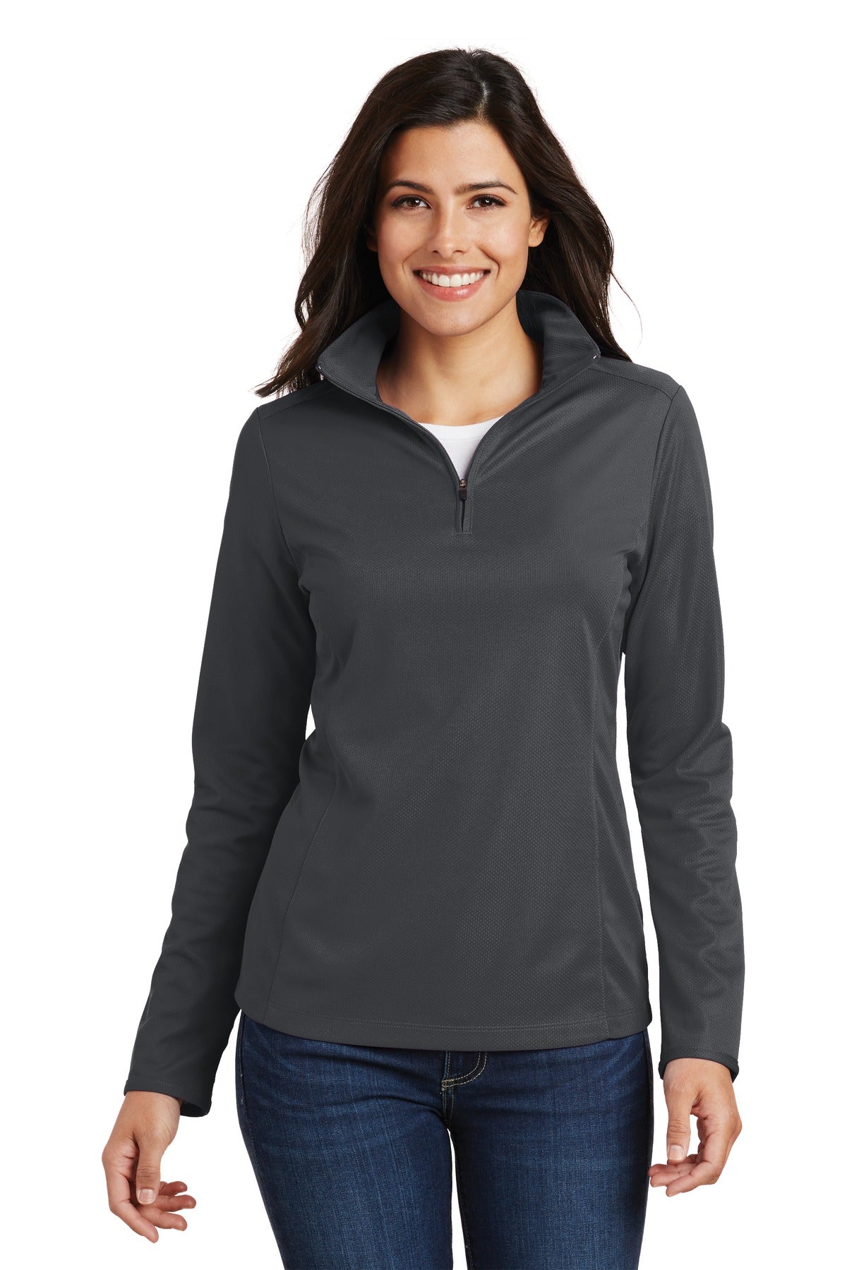 IST Port Authority® KSH Ladies Pinpoint Mesh 1/2-Zip . L806