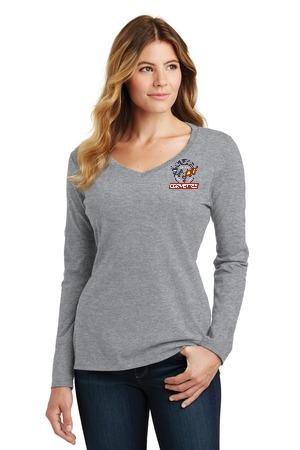 West Side Corvette ClubPort & Company® Ladies Long Sleeve Fan Favorite V-Neck Tee. LPC450VLS