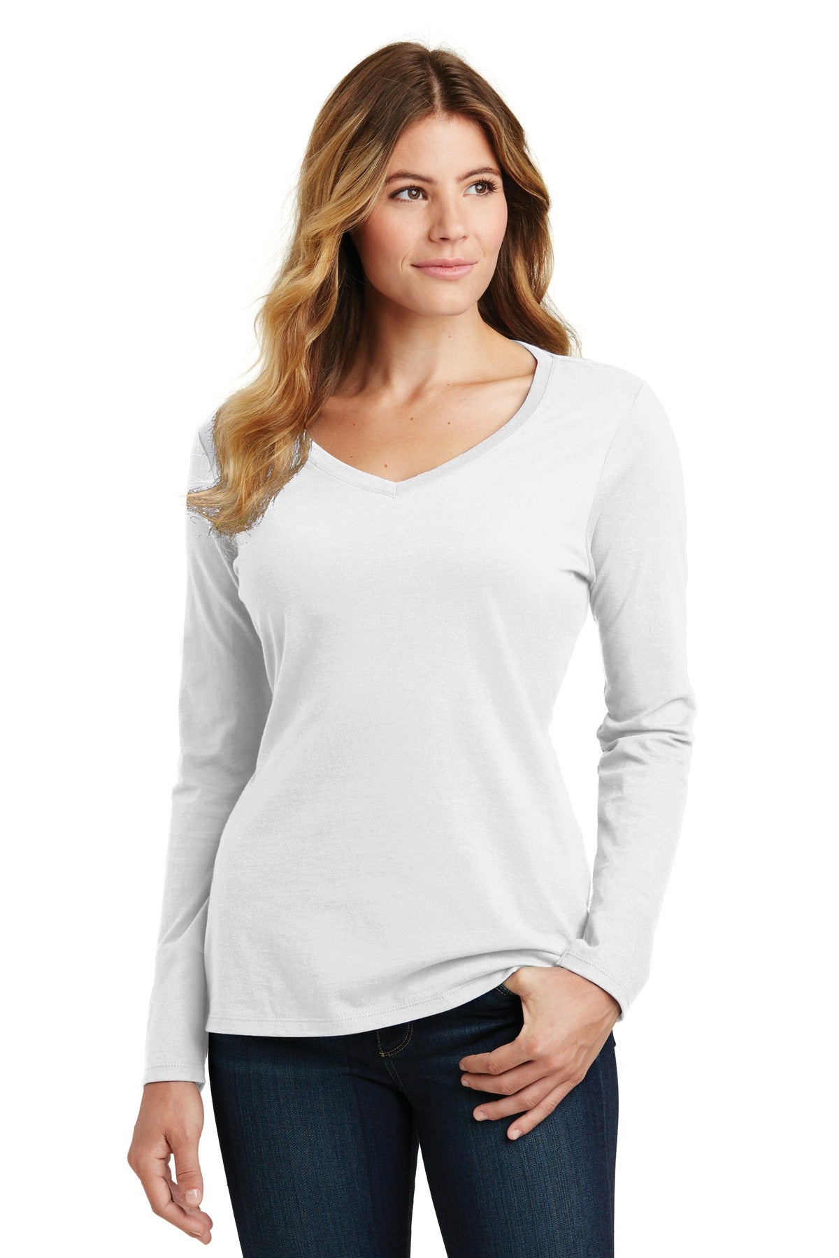 West Side Corvette ClubPort & Company® Ladies Long Sleeve Fan Favorite V-Neck Tee. LPC450VLS