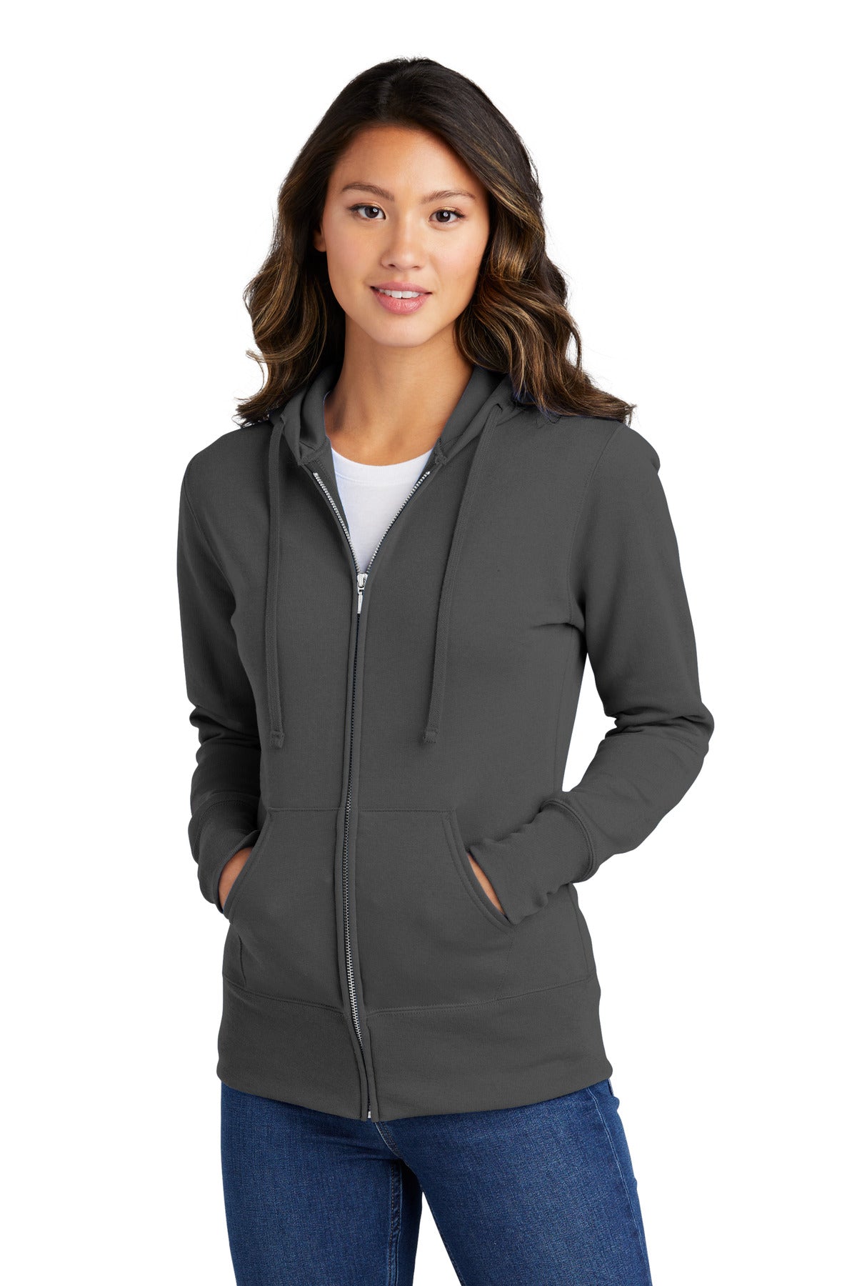 CCI ApparelPort & Company® Ladies Core Fleece Full-Zip Hooded Sweatshirt. LPC78ZH