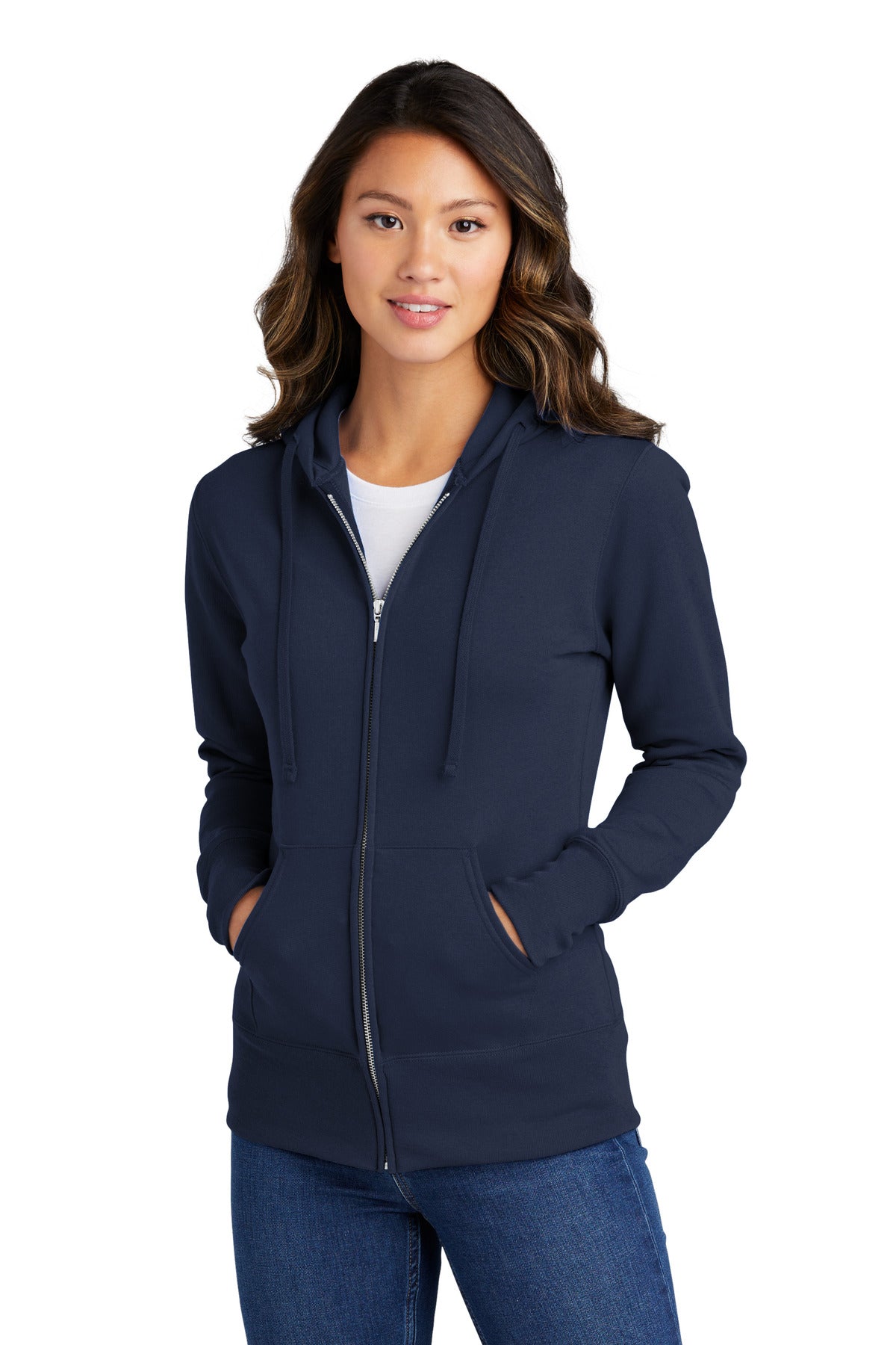 CCI ApparelPort & Company® Ladies Core Fleece Full-Zip Hooded Sweatshirt. LPC78ZH