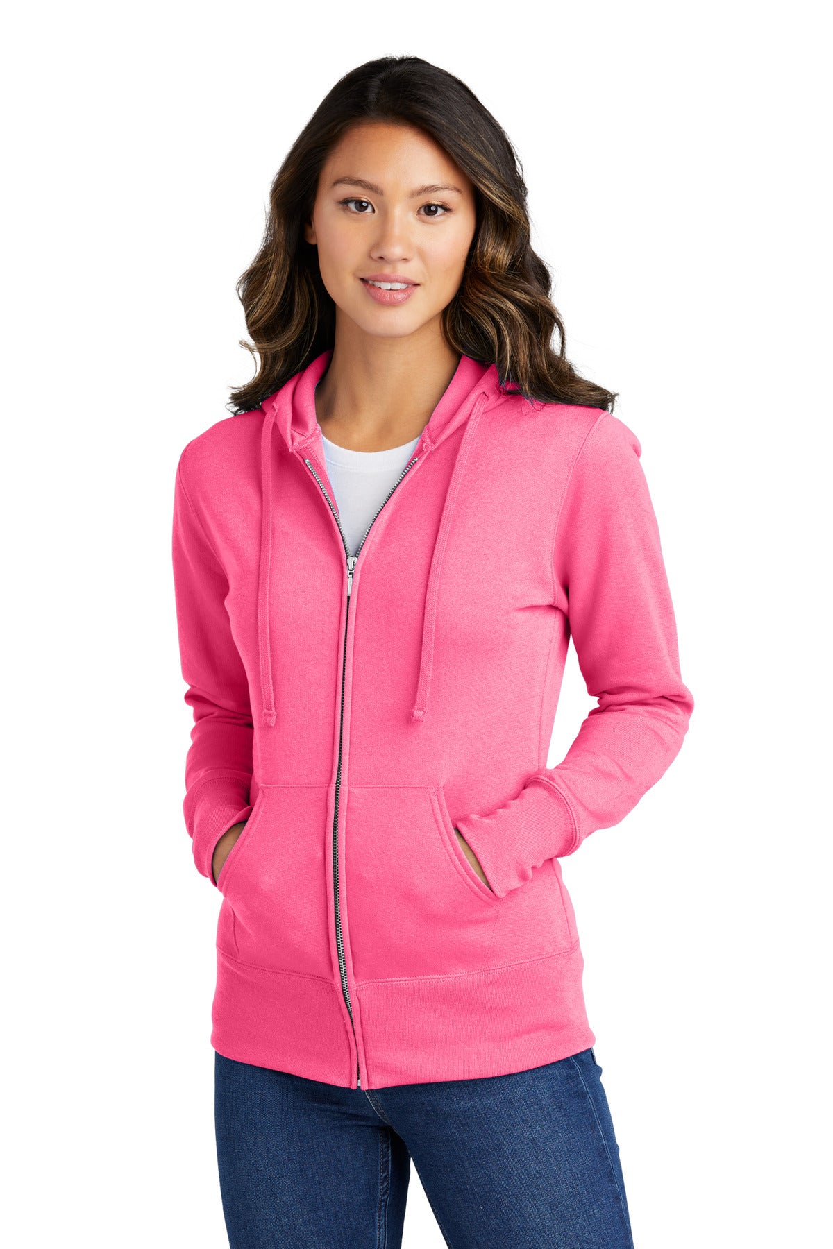 CCI ApparelPort & Company® Ladies Core Fleece Full-Zip Hooded Sweatshirt. LPC78ZH