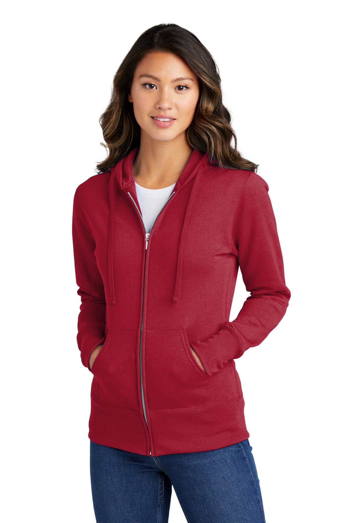 CCI ApparelPort & Company® Ladies Core Fleece Full-Zip Hooded Sweatshirt. LPC78ZH