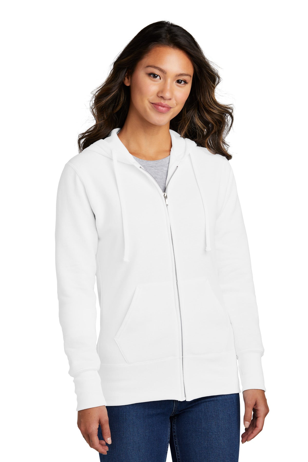 CCI ApparelPort & Company® Ladies Core Fleece Full-Zip Hooded Sweatshirt. LPC78ZH