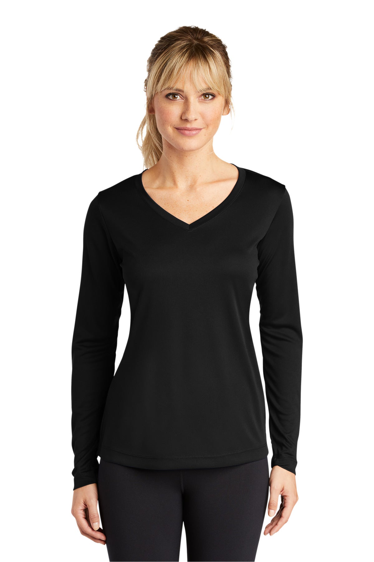 West Side Corvette ClubSport-Tek® Ladies Long Sleeve PosiCharge® Competitor™ V-Neck Tee. LST353LS