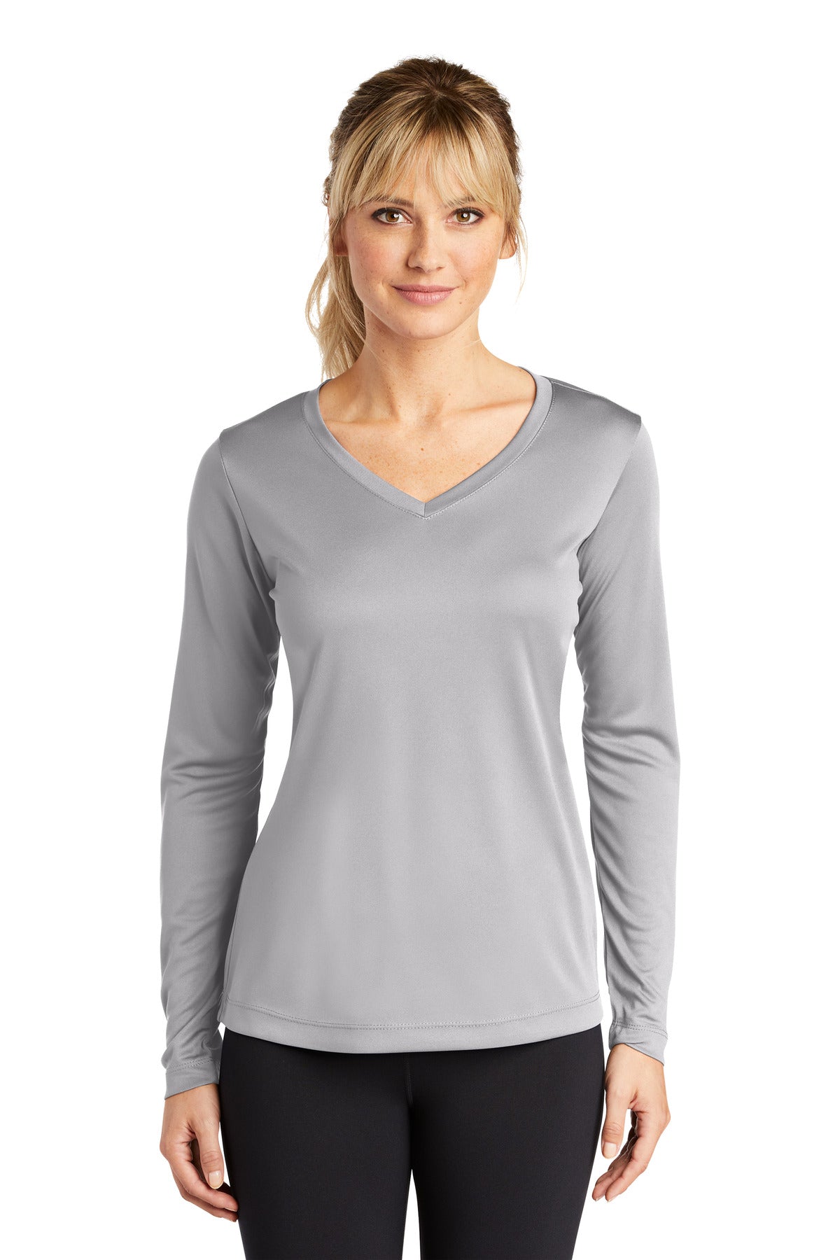 West Side Corvette ClubSport-Tek® Ladies Long Sleeve PosiCharge® Competitor™ V-Neck Tee. LST353LS