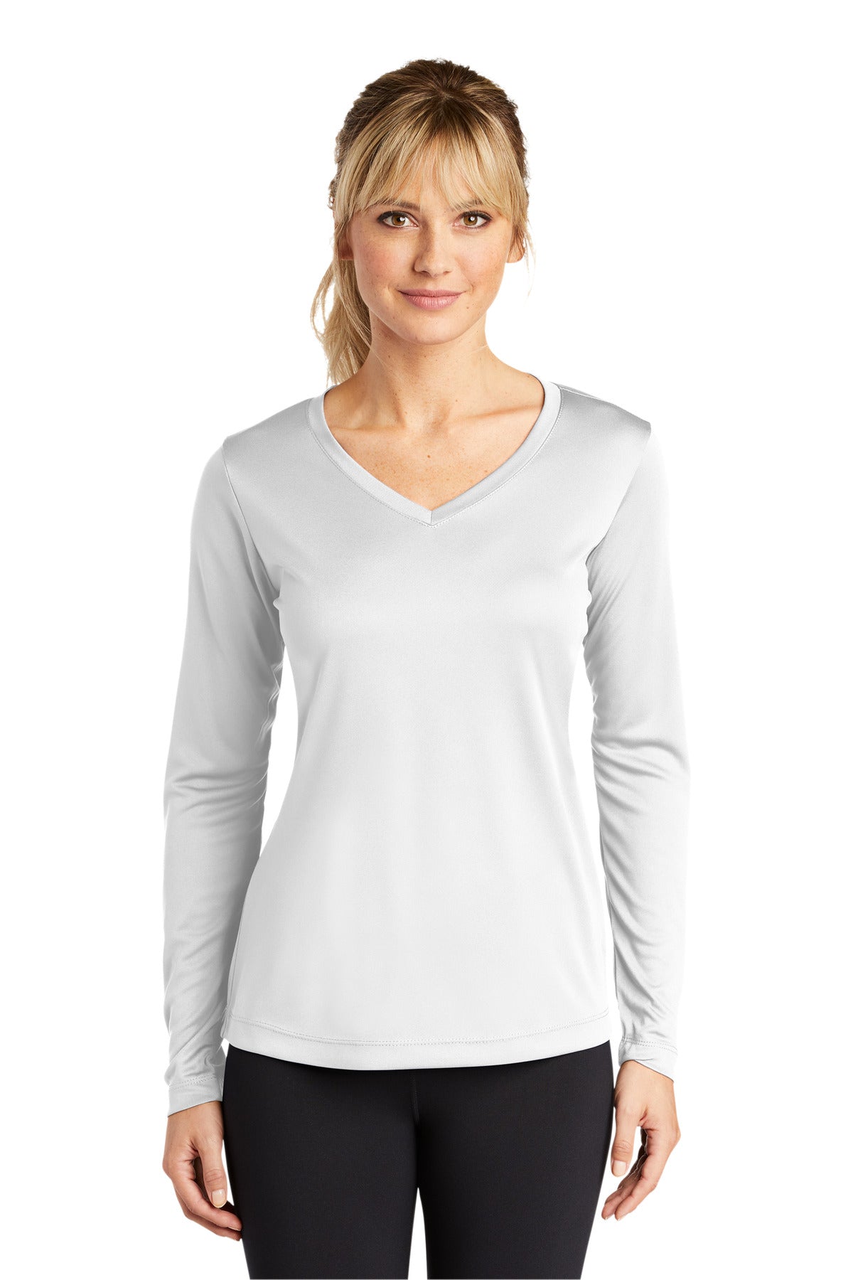 West Side Corvette ClubSport-Tek® Ladies Long Sleeve PosiCharge® Competitor™ V-Neck Tee. LST353LS