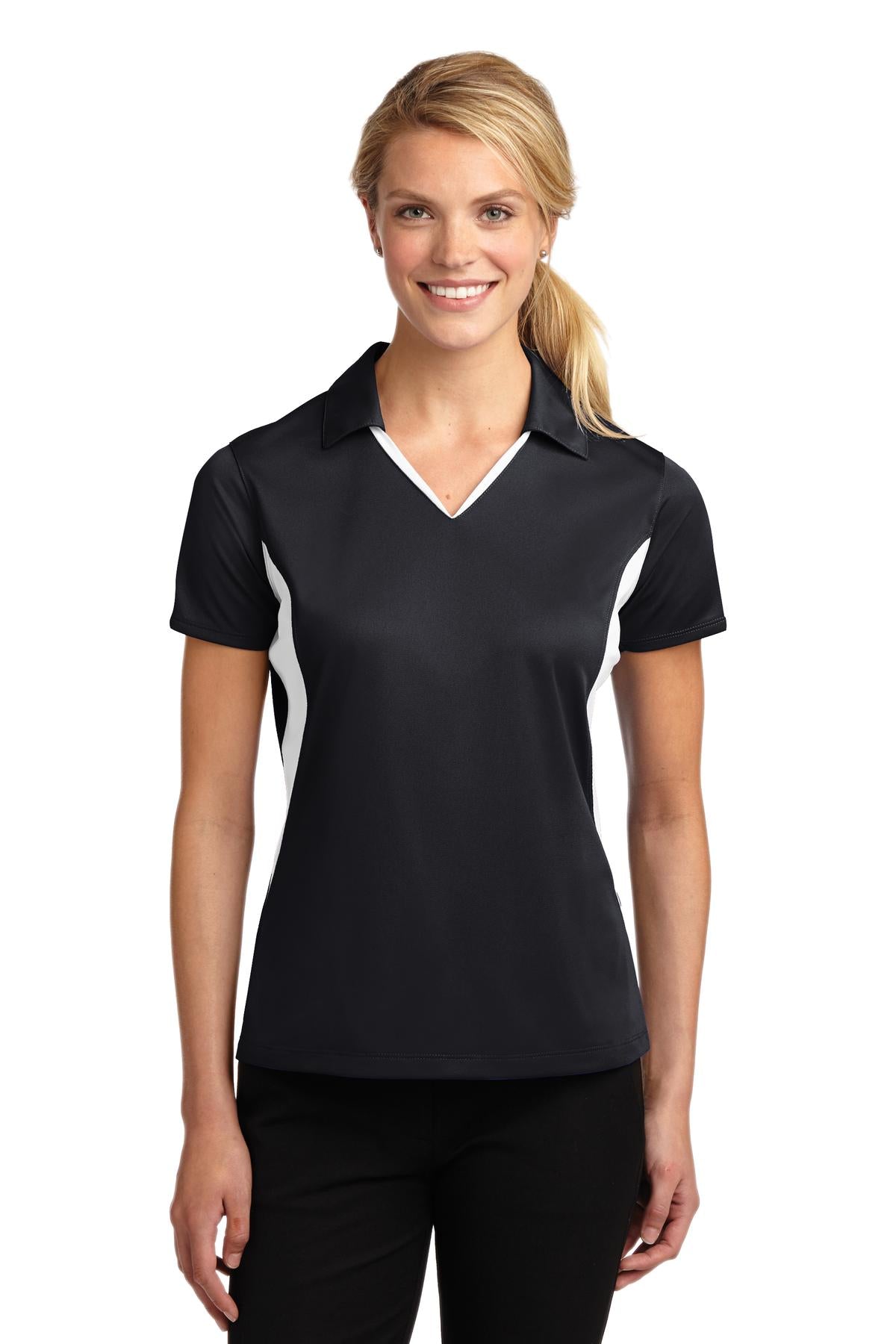 American Alarms Sport-Tek® Ladies Side Blocked Micropique Sport-Wick® Polo. LST655