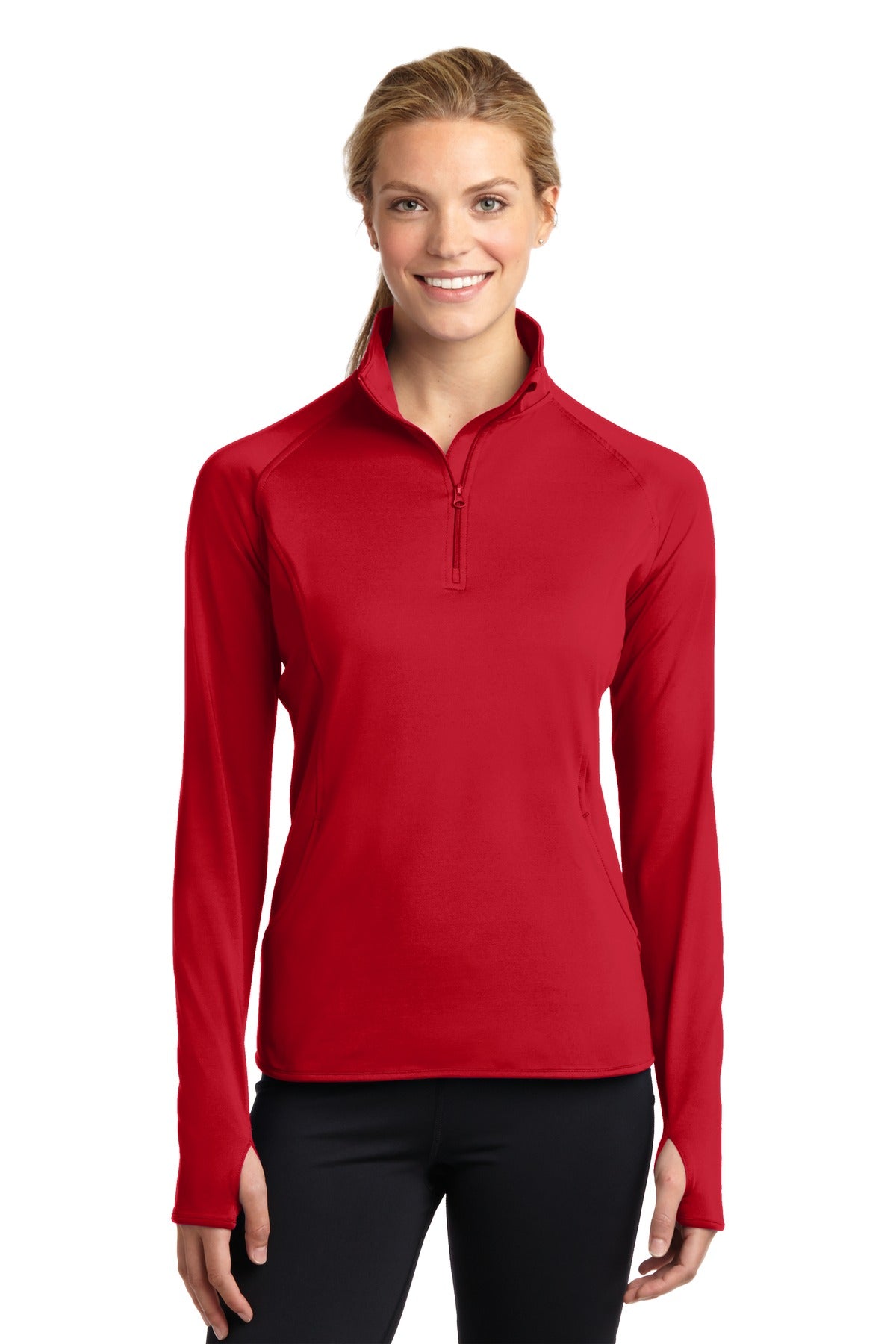 Team Truth StandsSport-Tek® Ladies Sport-Wick® Stretch 1/2-Zip Pullover. LST850