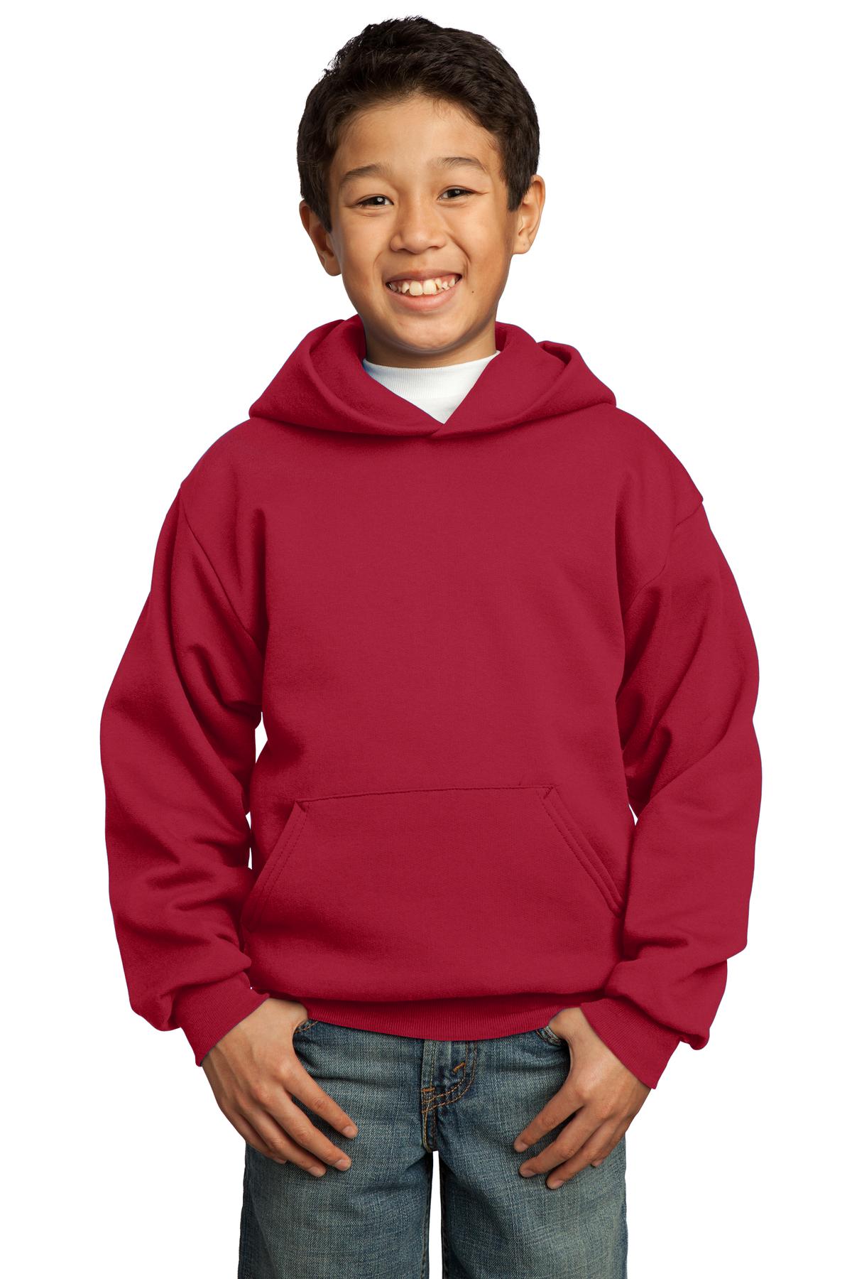 Next LevelPort & Company® - Youth Core Fleece Pullover Hooded Sweatshirt. PC90YH