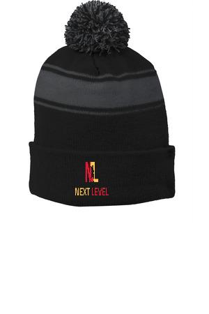 Next LevelSport-Tek® Stripe Pom Pom Beanie. STC28