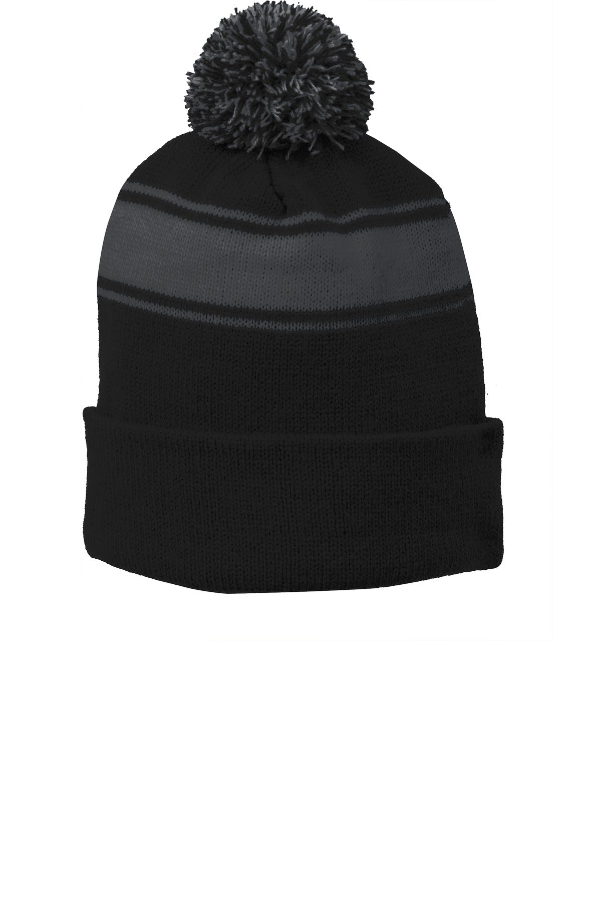 Next LevelSport-Tek® Stripe Pom Pom Beanie. STC28