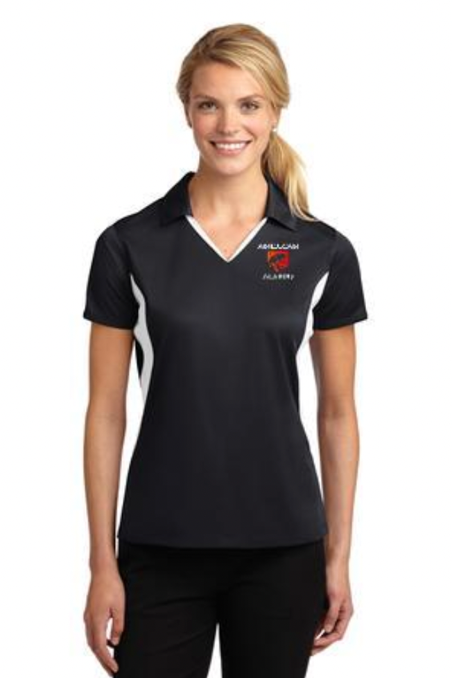 American Alarms Sport-Tek® Ladies Side Blocked Micropique Sport-Wick® Polo. LST655