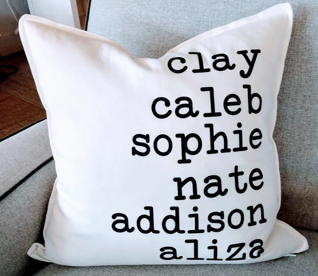 KSH Design Studio Pillow with Names