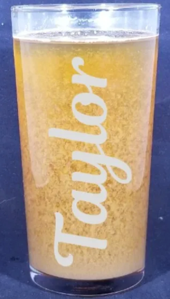 KSH Design Studio Etched Beer Glass Set of 4