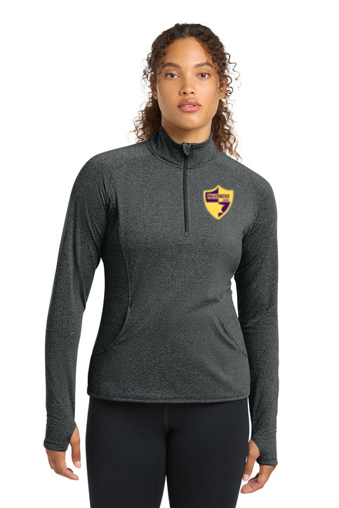 Mavericks Sport-Tek ®  Women's Sport-Wick ®  Stretch 1/4-Zip Pullover. LST850