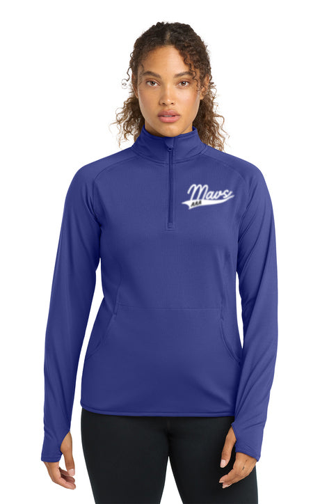 Mavericks Sport-Tek ®  Women's Sport-Wick ®  Stretch 1/4-Zip Pullover. LST850