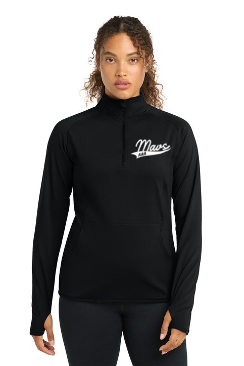 Mavericks Sport-Tek ®  Women's Sport-Wick ®  Stretch 1/4-Zip Pullover. LST850