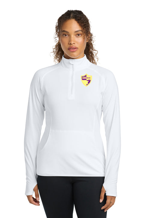 Mavericks Sport-Tek ®  Women's Sport-Wick ®  Stretch 1/4-Zip Pullover. LST850