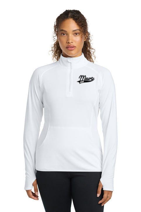 Mavericks Sport-Tek ®  Women's Sport-Wick ®  Stretch 1/4-Zip Pullover. LST850