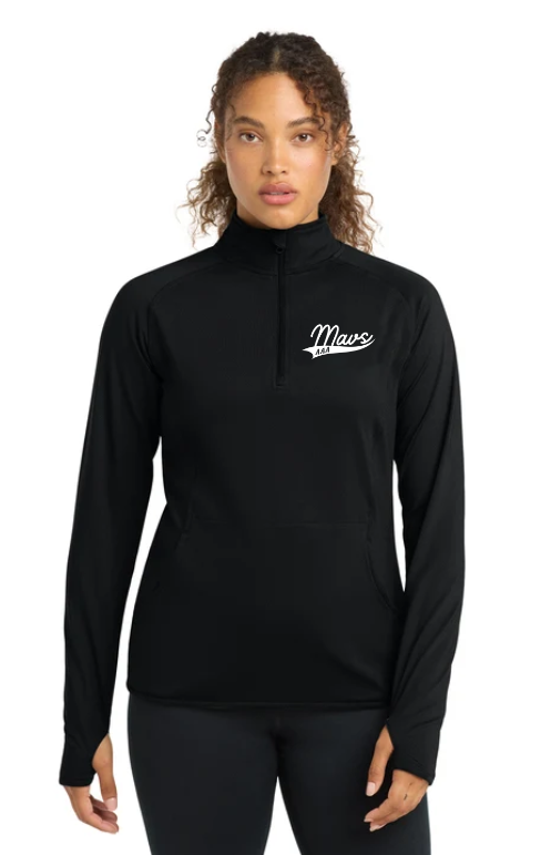 Mavericks Sport-Tek ®  Women's Sport-Wick ®  Stretch 1/4-Zip Pullover. LST850