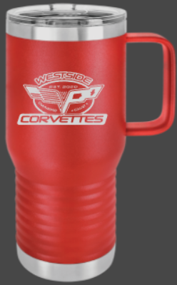 West Side Corvette Club 20oz Tavel Mug with handle