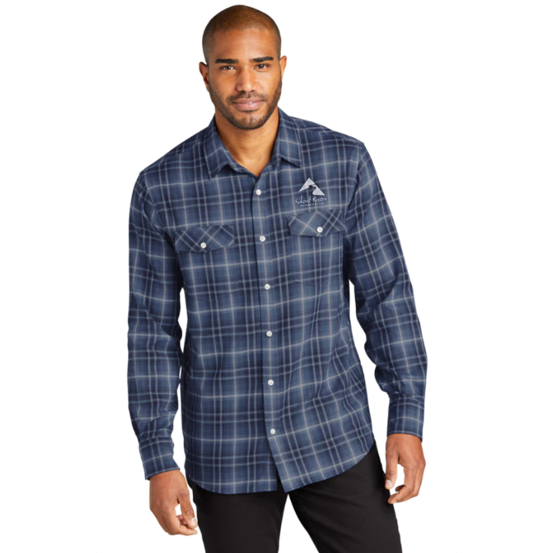 Silent RiversPort Authority® Long Sleeve Ombre Plaid Shirt W672