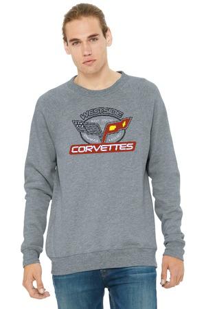 West Side Corvette ClubBELLA+CANVAS ® Unisex Sponge Fleece Raglan Sweatshirt. BC3901