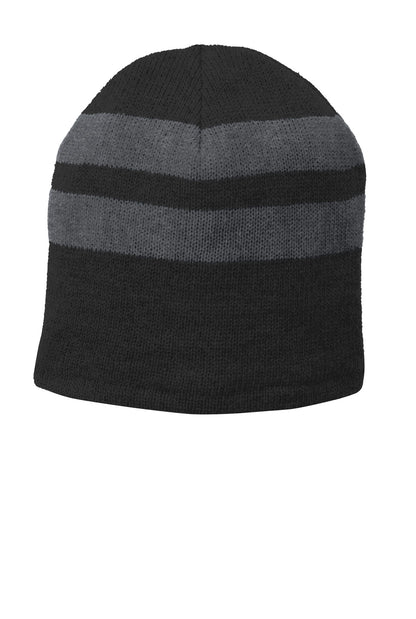 Next LevelPort & Company® Fleece-Lined Striped Beanie Cap. C922
