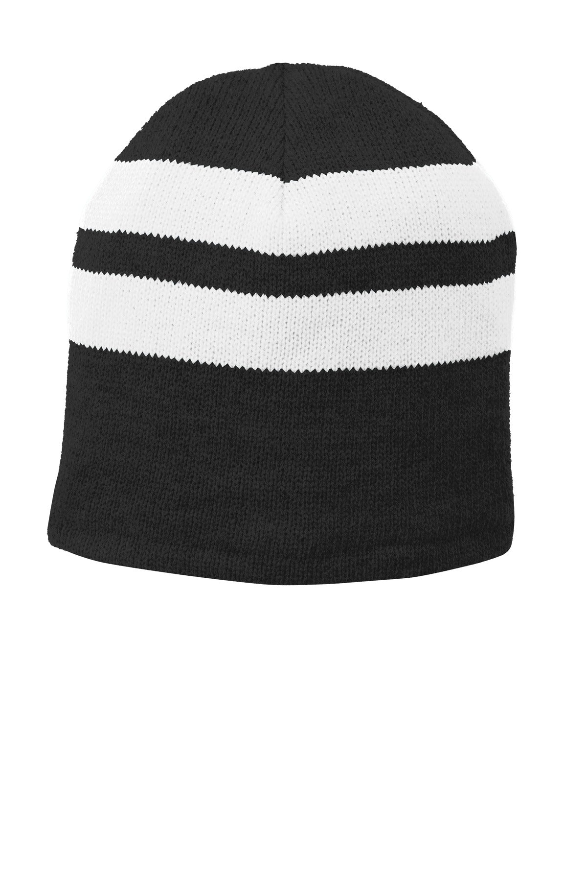 Next LevelPort & Company® Fleece-Lined Striped Beanie Cap. C922